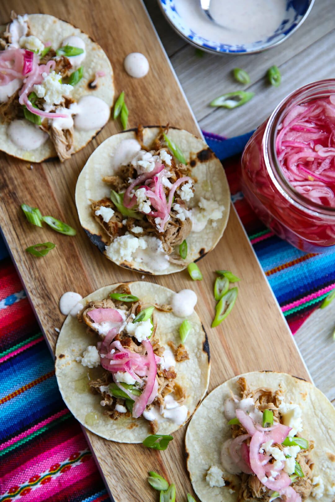 Street Taco Trio with Fresh Salsa and Pickled Onions