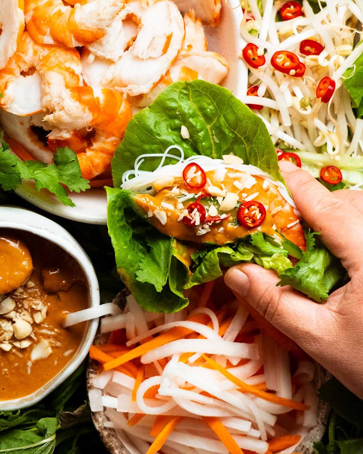 Vietnamese-Inspired Beef Lettuce Wraps with Lime and Mint
