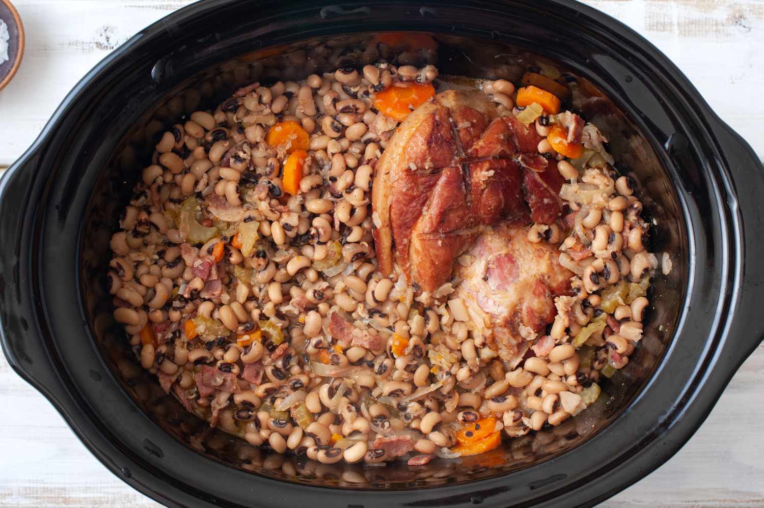 Slow Simmered Black-Eyed Peas with Smoked Ham Hock