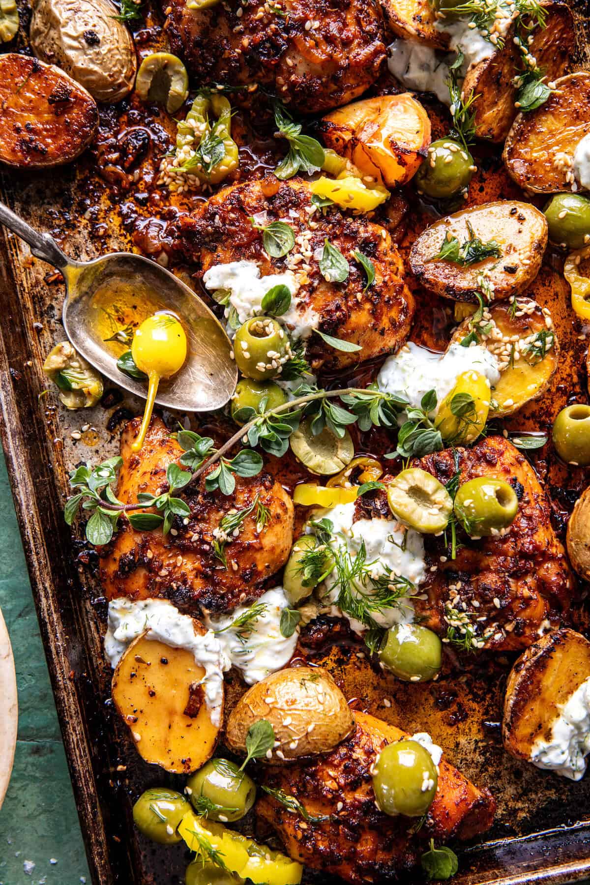 Pan-Seared Lemon-Thyme Chicken with Roasted Baby Potatoes