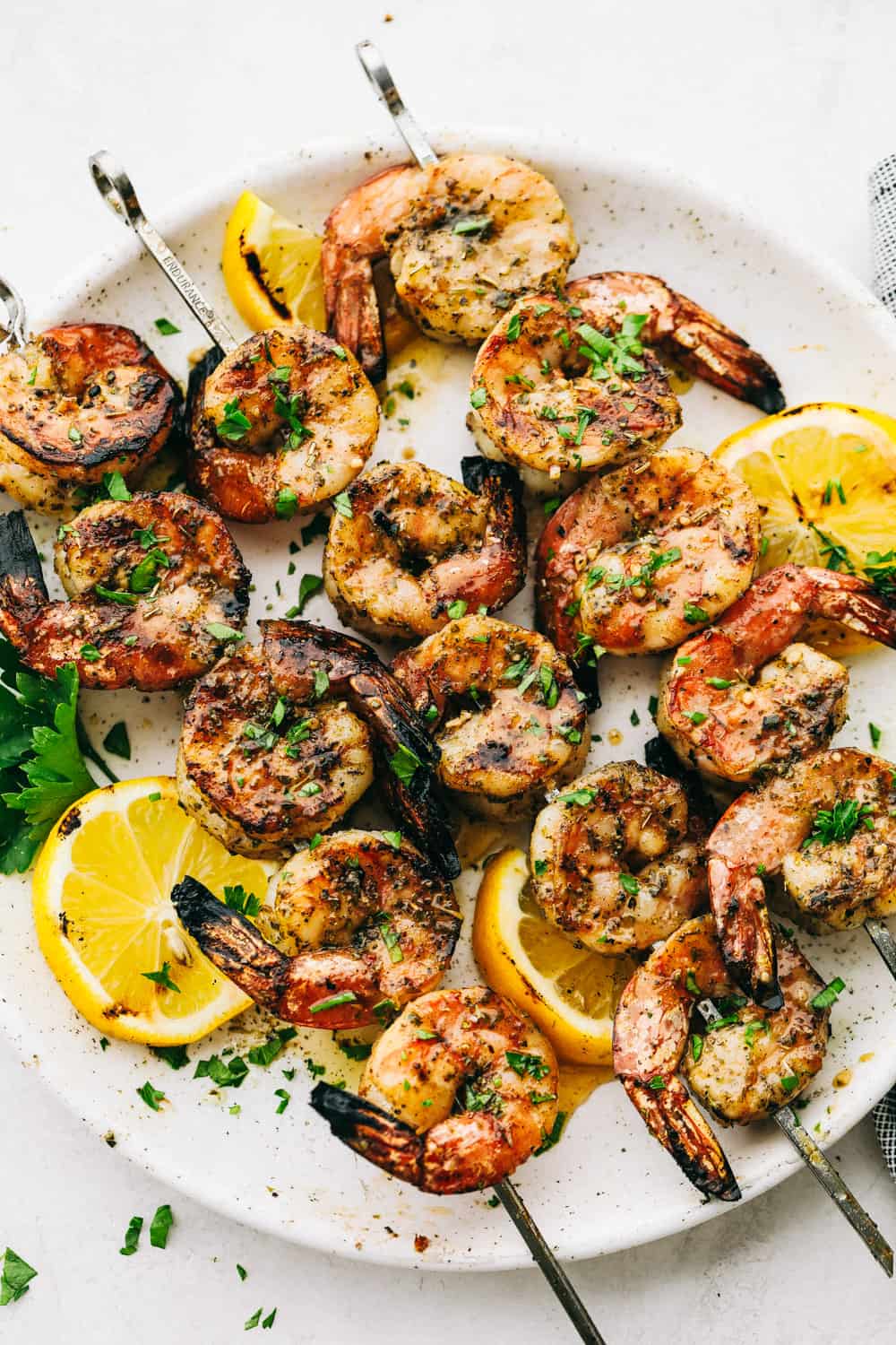 Citrus-Marinated Grilled Shrimp Skewers with Cilantro Lime Dressing
