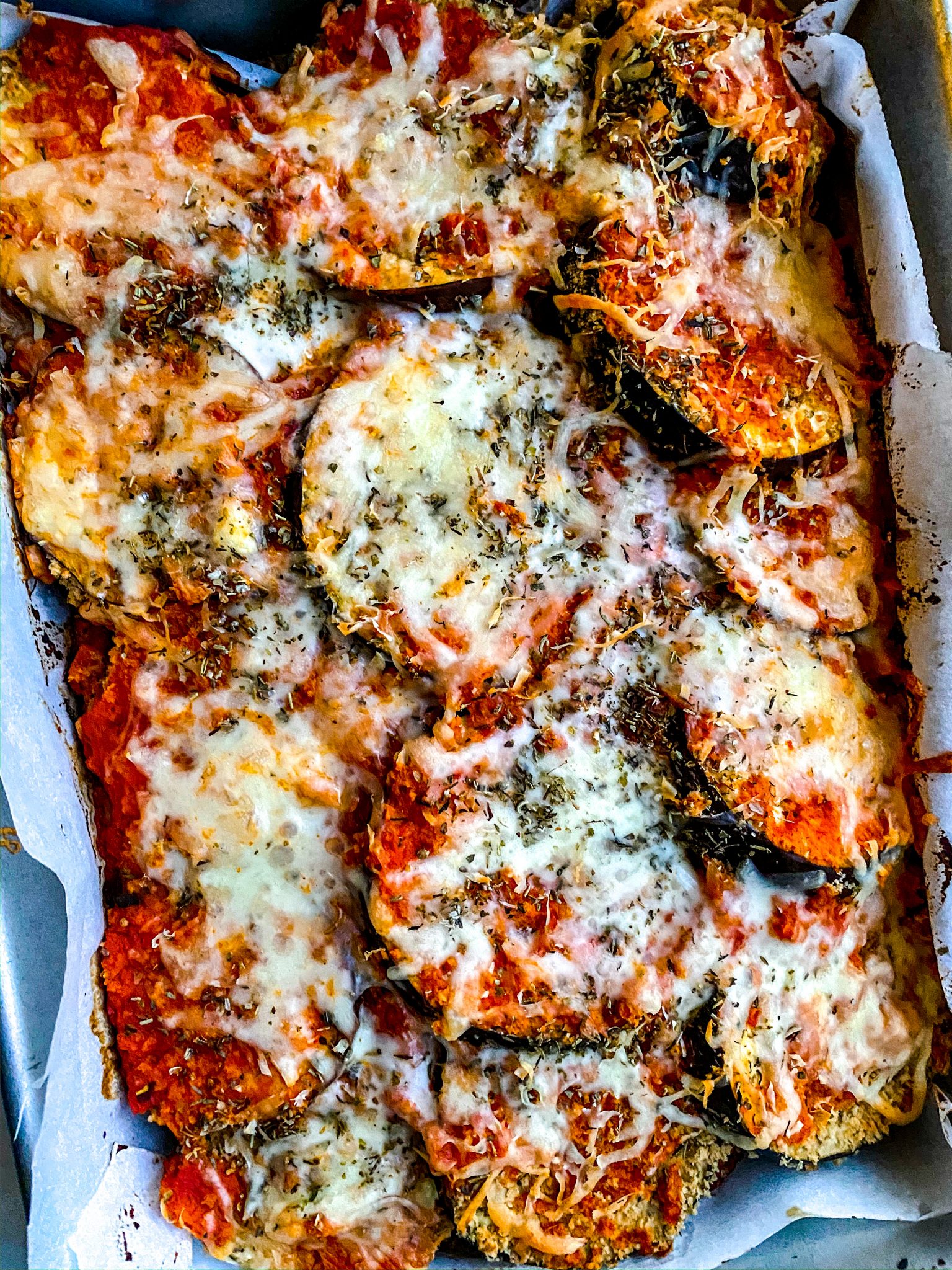 Baked Italian-Style Eggplant with Tomato and Parmesan