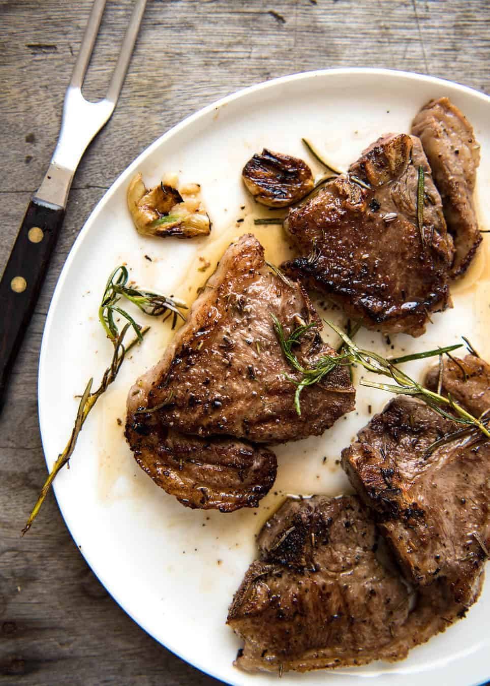 Mesquite-Smoked Lamb Chops with Rosemary Garlic Marinade