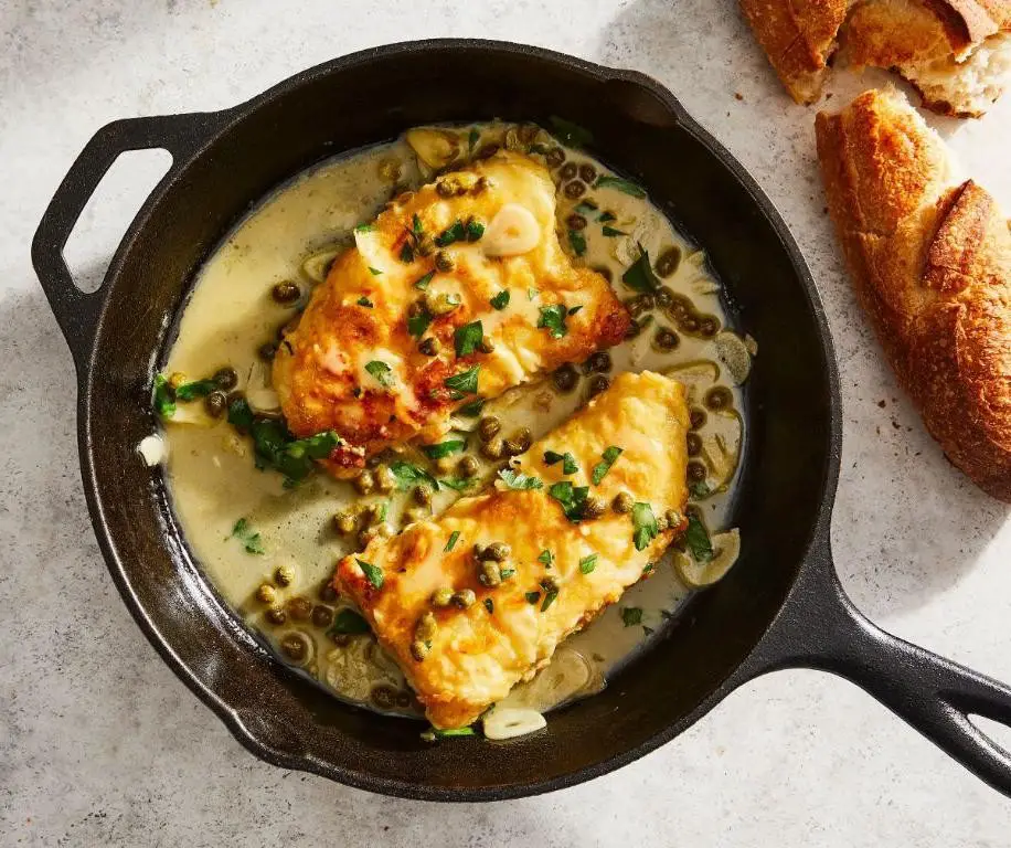 Pan-Fried Cod with Lemon and Capers