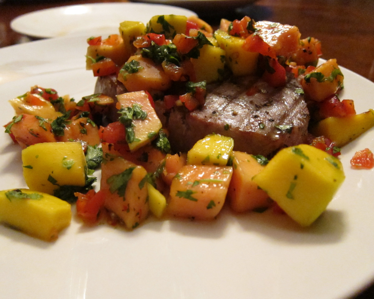 Starlight Mango Tuna Poke with Cucumber Salsa