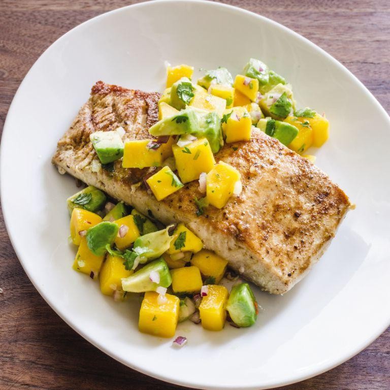 Pan-Seared Mahi Mahi with Mango Mojo Sauce