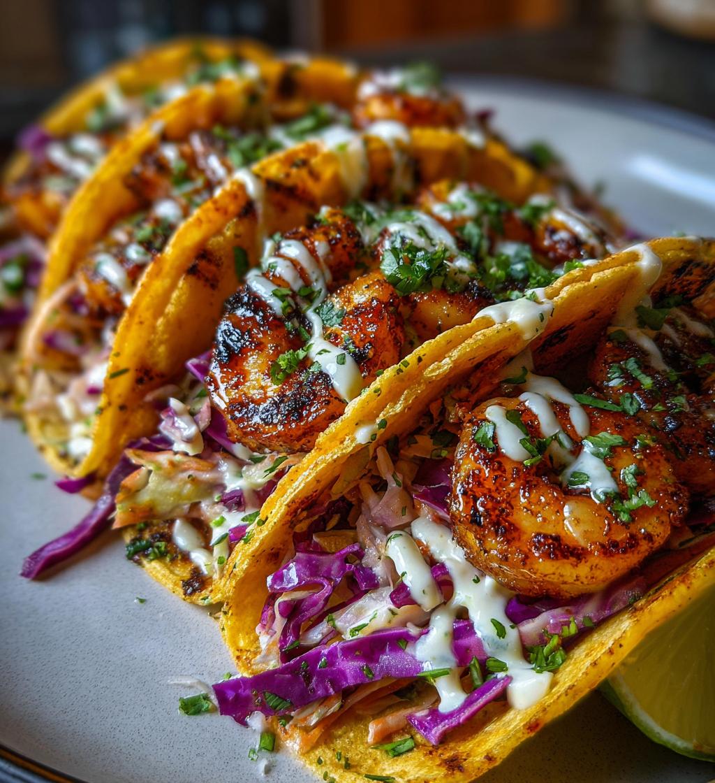 Tequila-Lime Grilled Shrimp Tacos with Cabbage Slaw