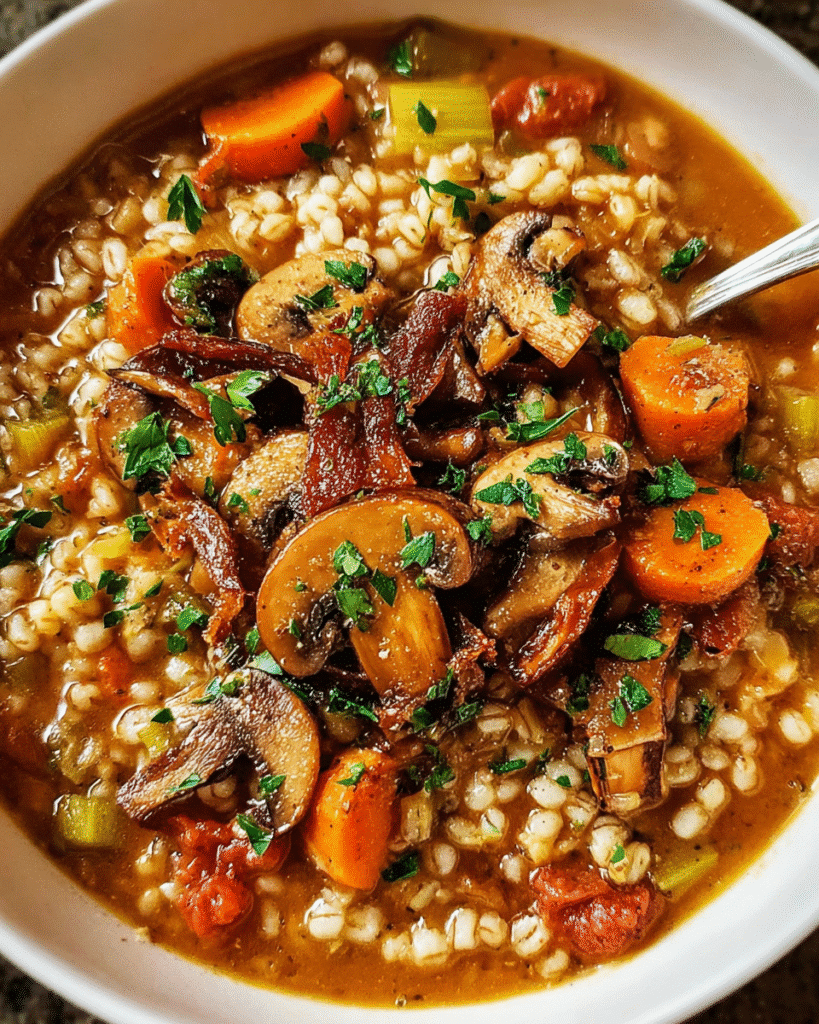 Hearty Mushroom and Barley Stew with Vermont Root Vegetables