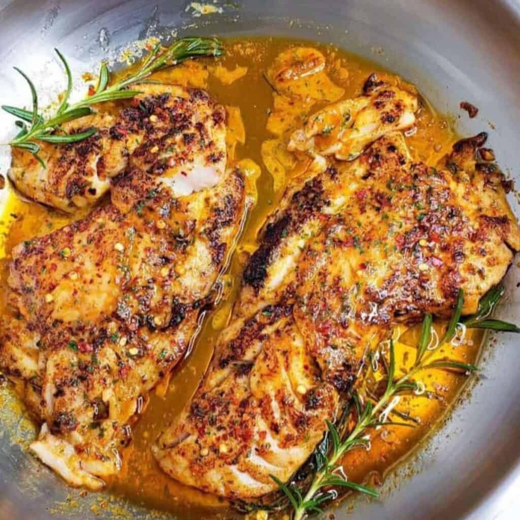 Pan-Seared Arctic Char with Maple-Mustard Glaze