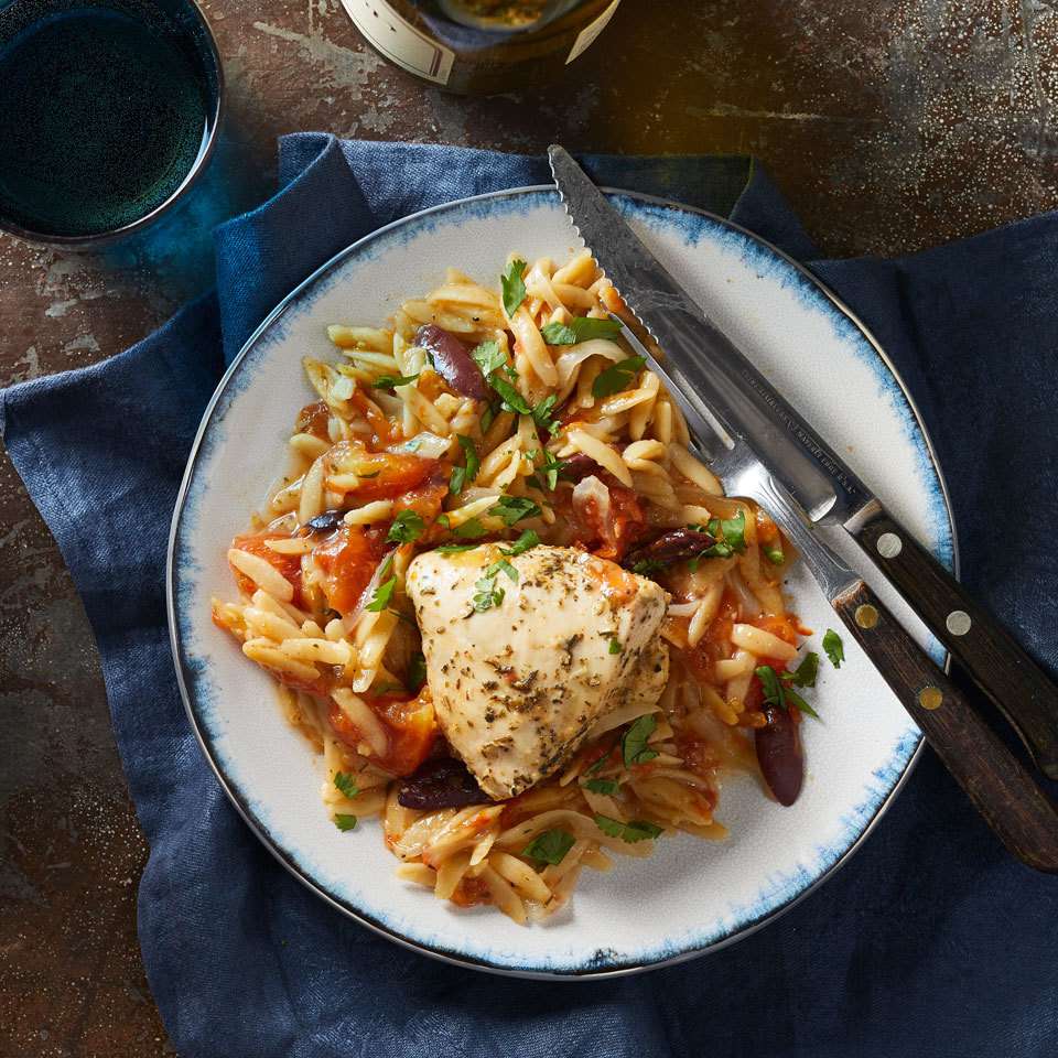 Slow-Cooked Greek Chicken with Tomatoes and Olives