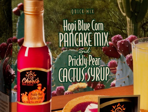 Mesa Verde Blue Corn Pancakes with Prickly Pear Syrup