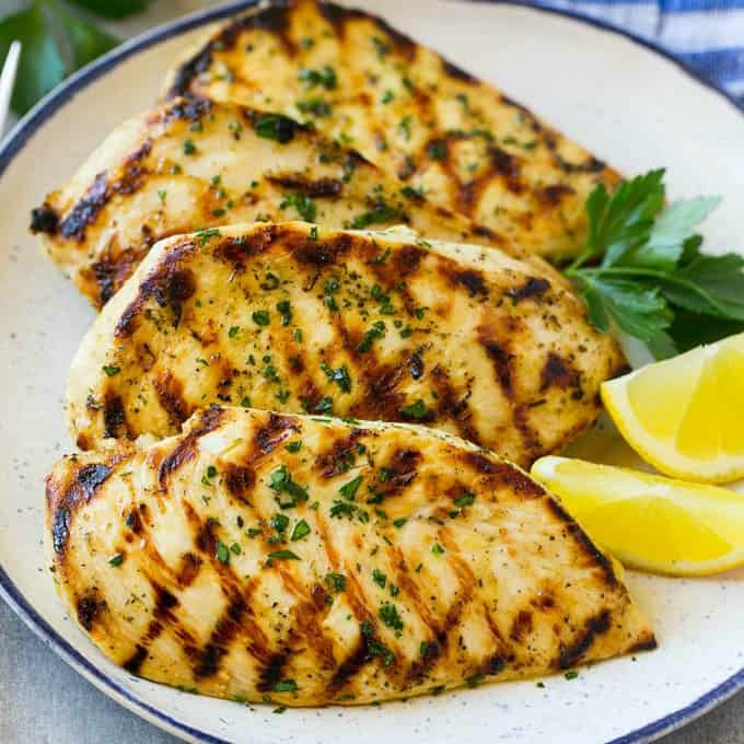 Grilled Spiced Pechuga Chicken with Citrus Herb Salsa