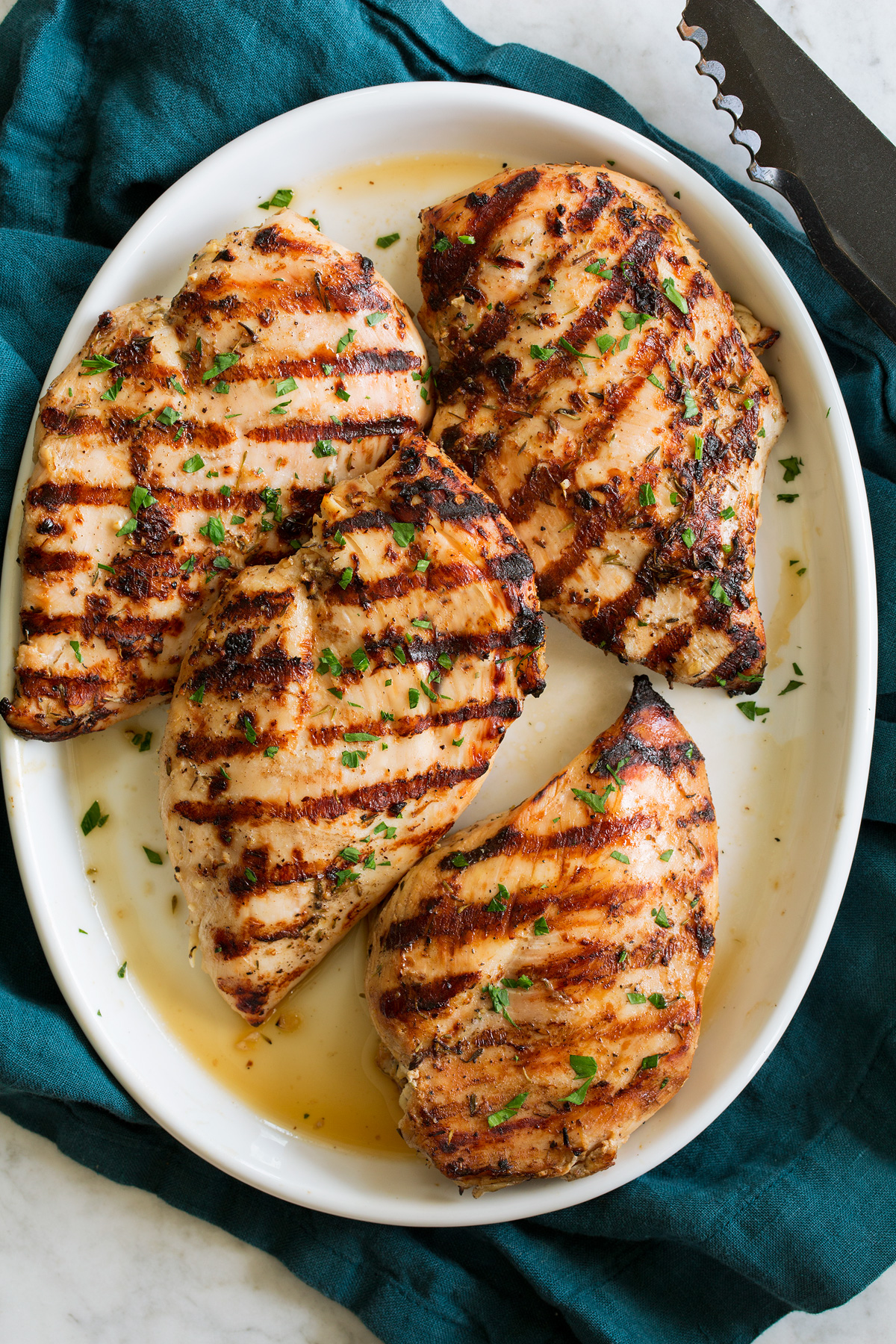 Grilled Spanish-Style Marinated Chicken Thighs