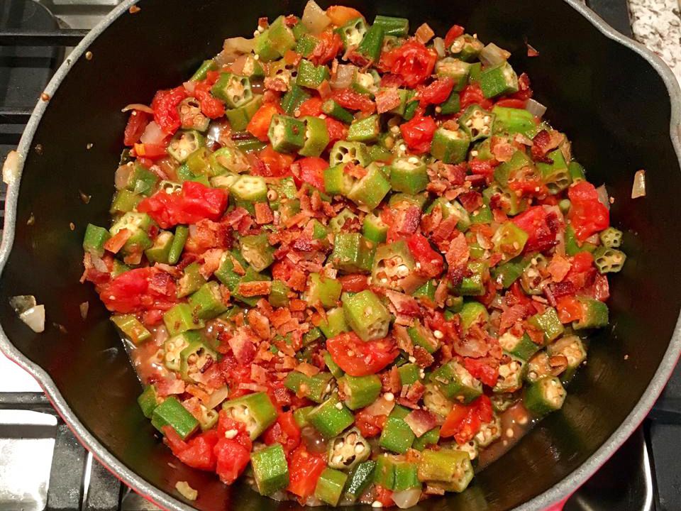 Simmered Tennessee Tomato and Okra Stew