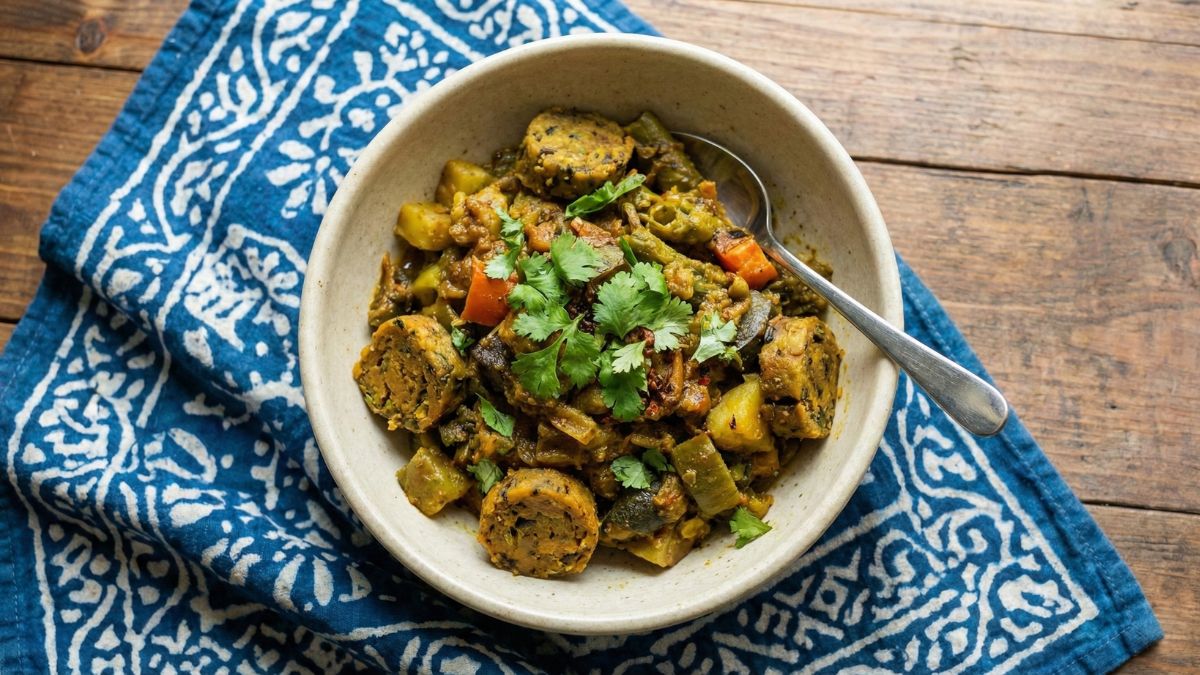 Gujarati Undhiyu-Style Mixed Vegetable Casserole