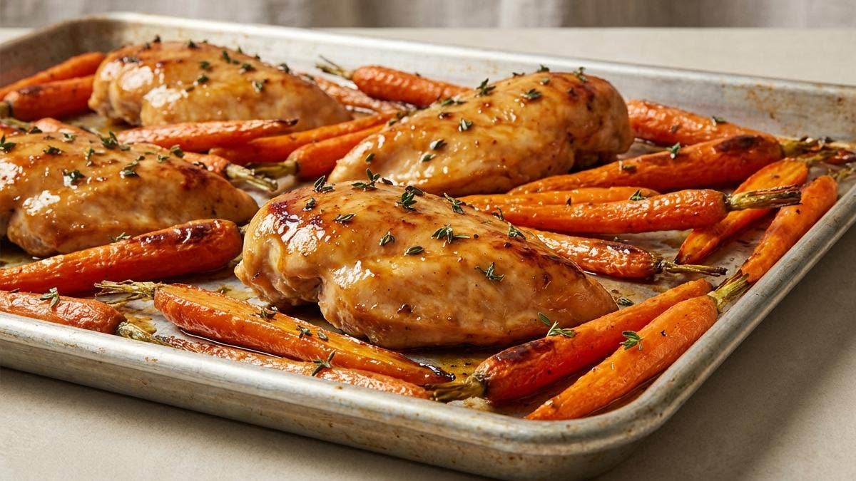 Pan-Seared Chicken with Wild Rice and Maple-Dijon Glaze