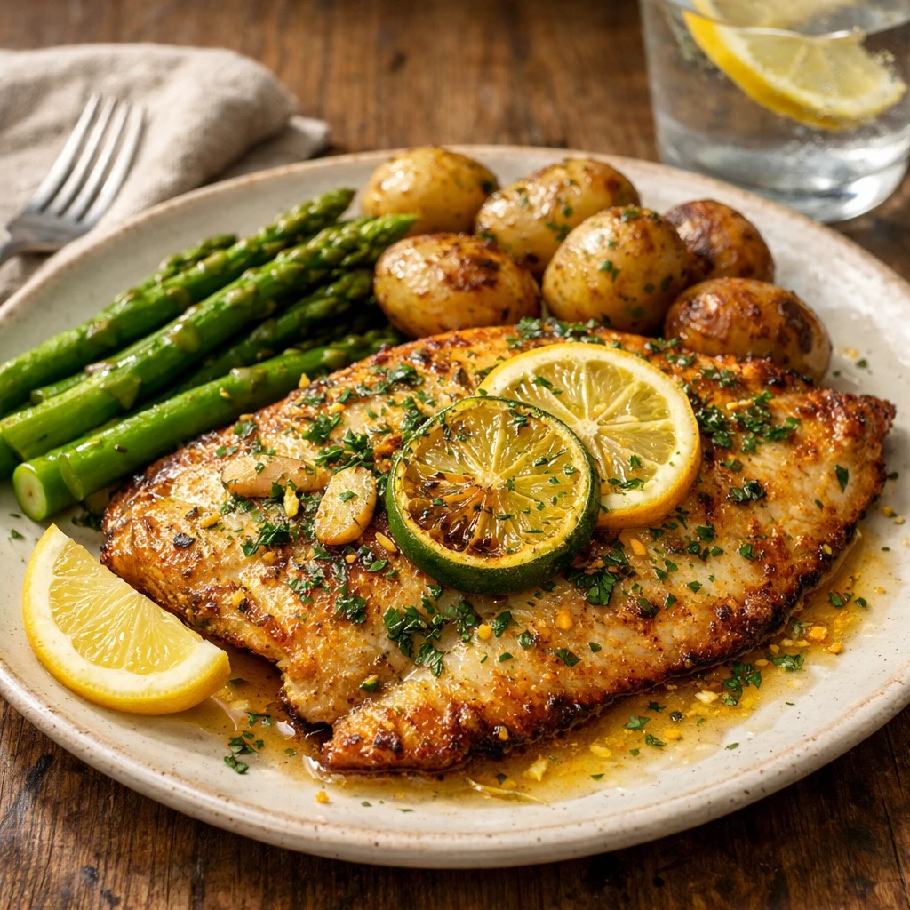 Pan-Seared Fish with Herb and Citrus Sauce