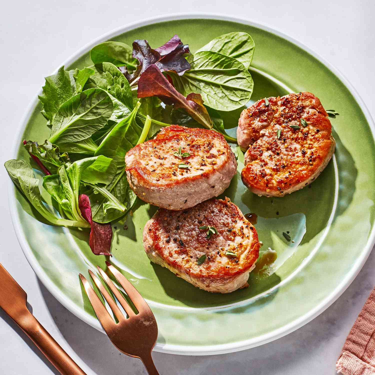 Pan-Seared Pork Medallions with Smoky Paprika and Charred Bell Pepper