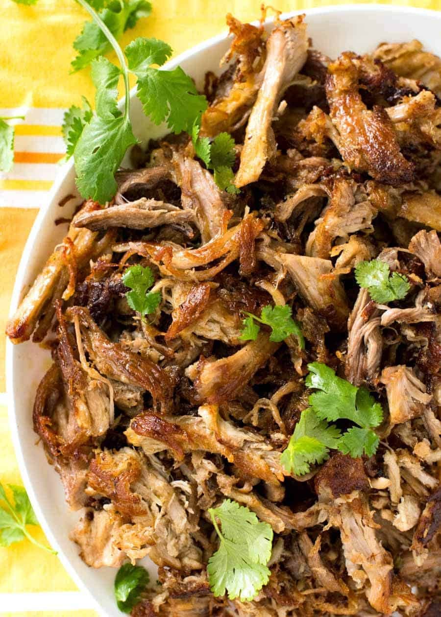 Slow-Cooked Mexican Pork Carnitas with Fresh Cilantro Lime Salsa
