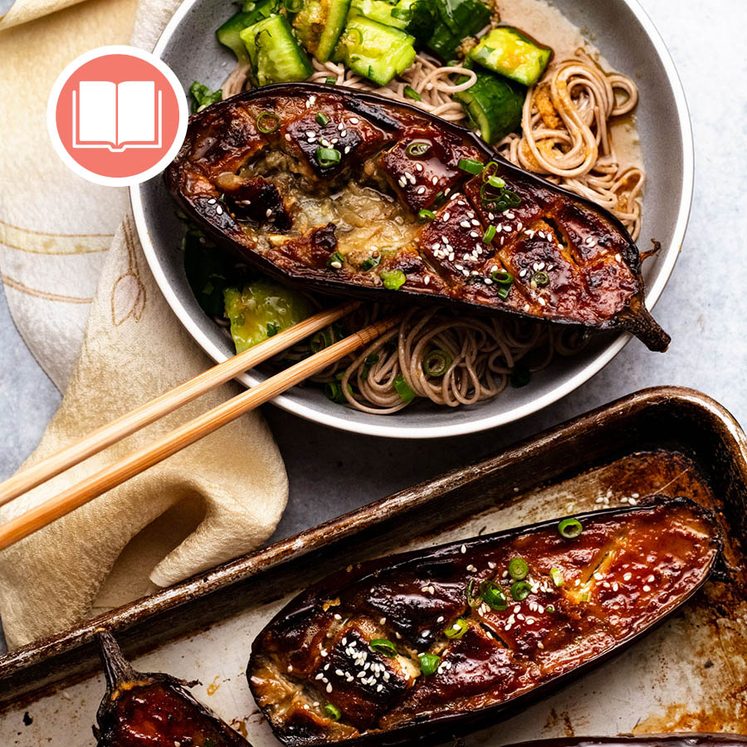 Pan-Seared Miso Glazed Eggplant with Sesame and Scallions