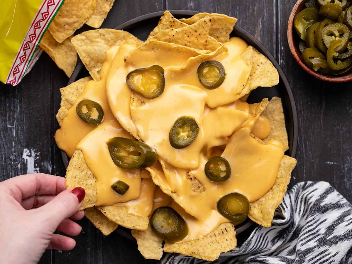 Game-Day Nacho Platter with Spicy Cheese Sauce