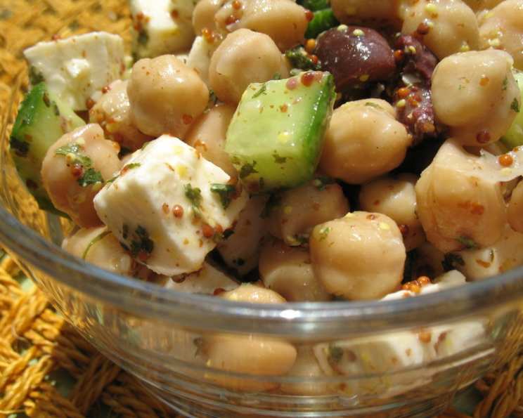 Greek-Style Chickpea Salad with Feta and Fresh Herbs