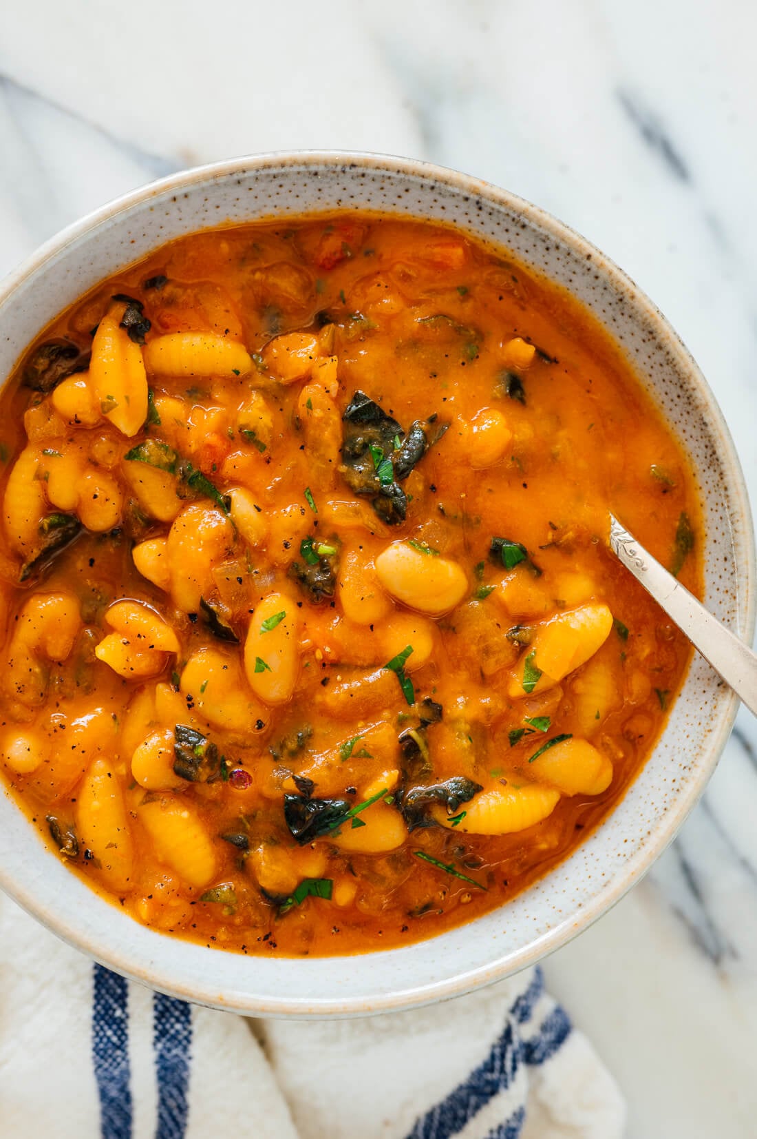 Pasta e Fagioli with White Beans and Pancetta