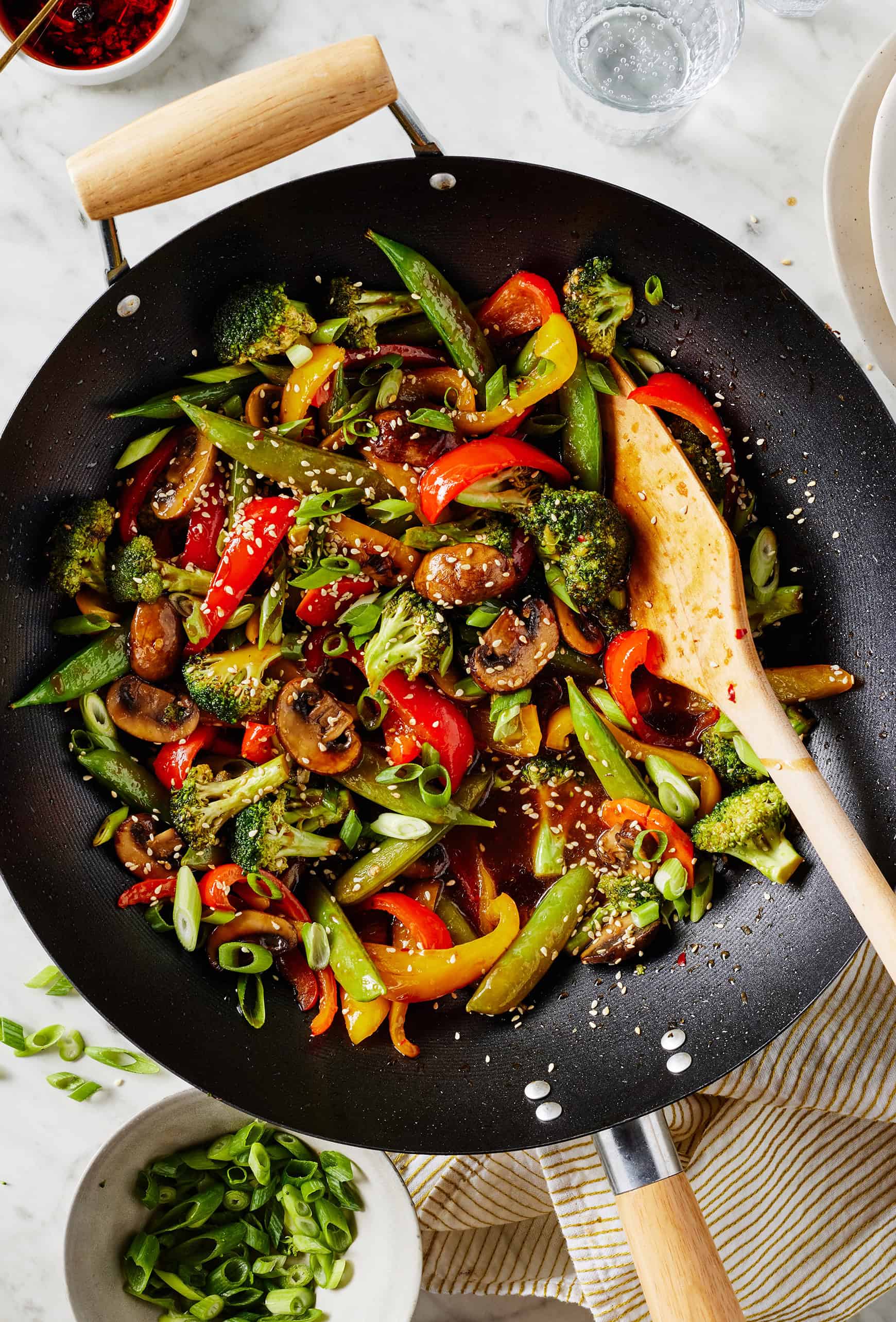 Ginger-Soy Glazed Tofu Stir-Fry with Seasonal Vegetables