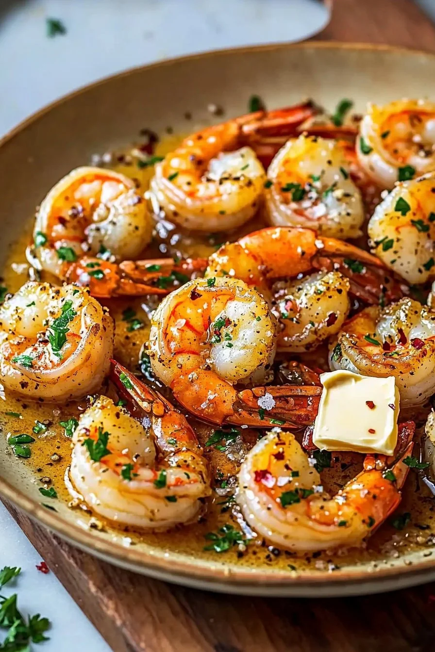 Sautéed Garlic Butter Shrimp with Roasted Red and White Potatoes