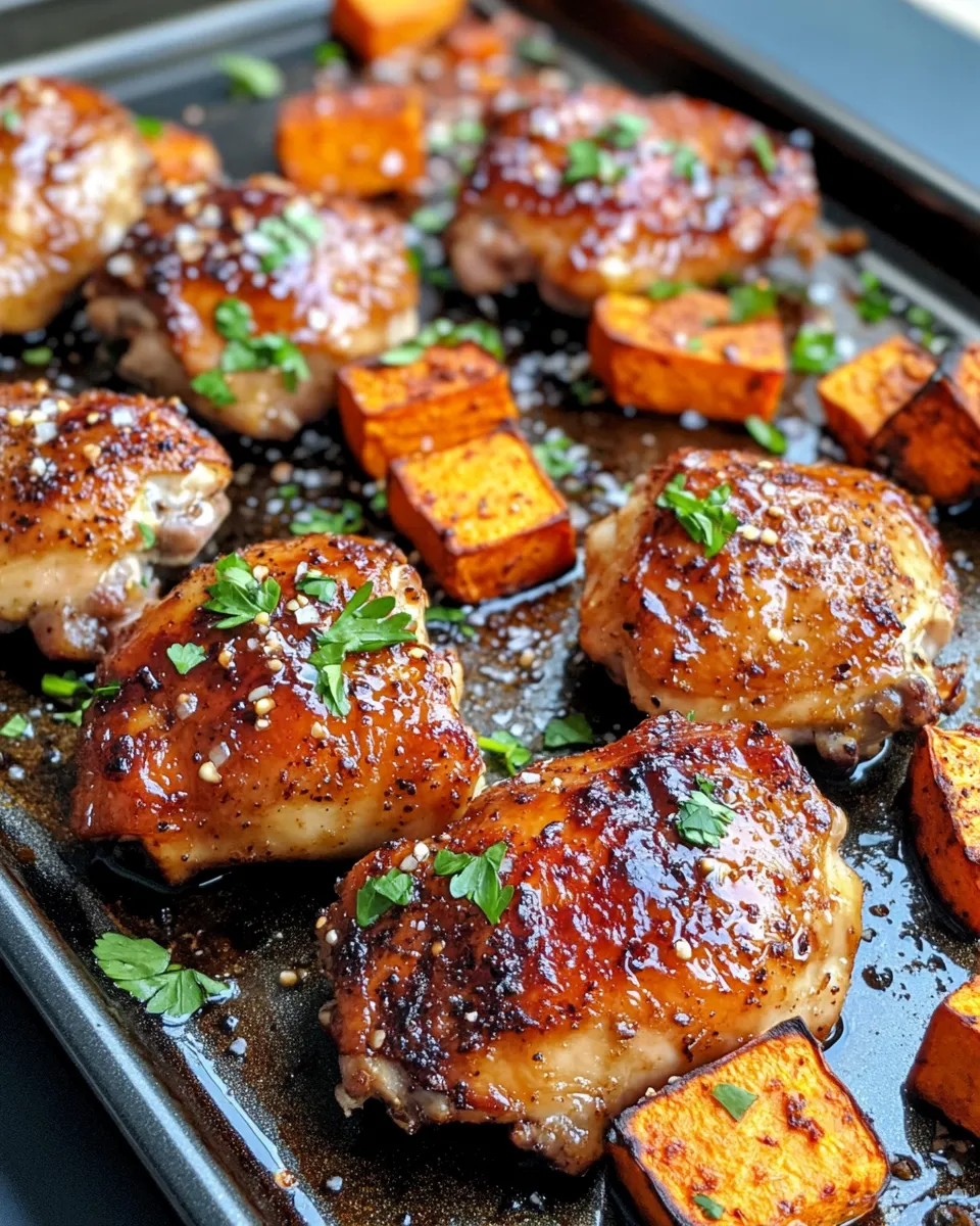 Smoky Maple-Glazed Chicken Thighs with Sweet Potato Mash