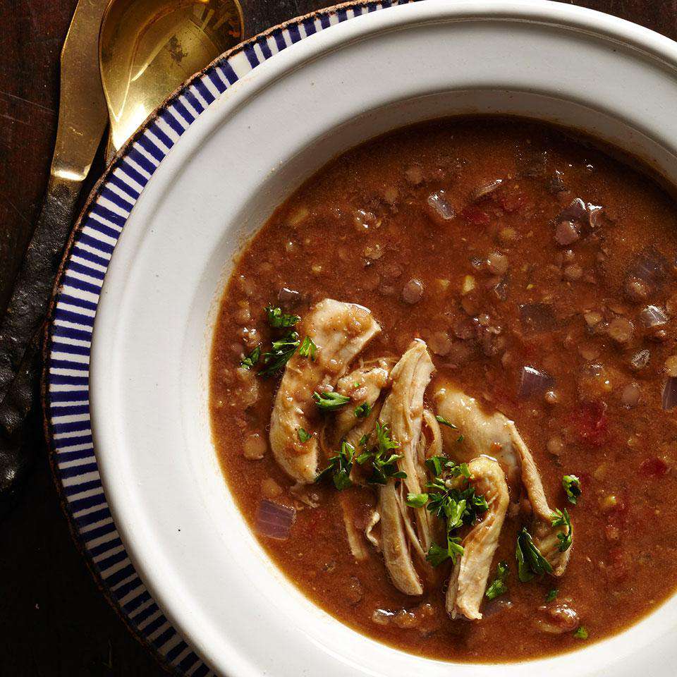 Simmered Berbere-Spiced Chicken Stew with Red Lentils