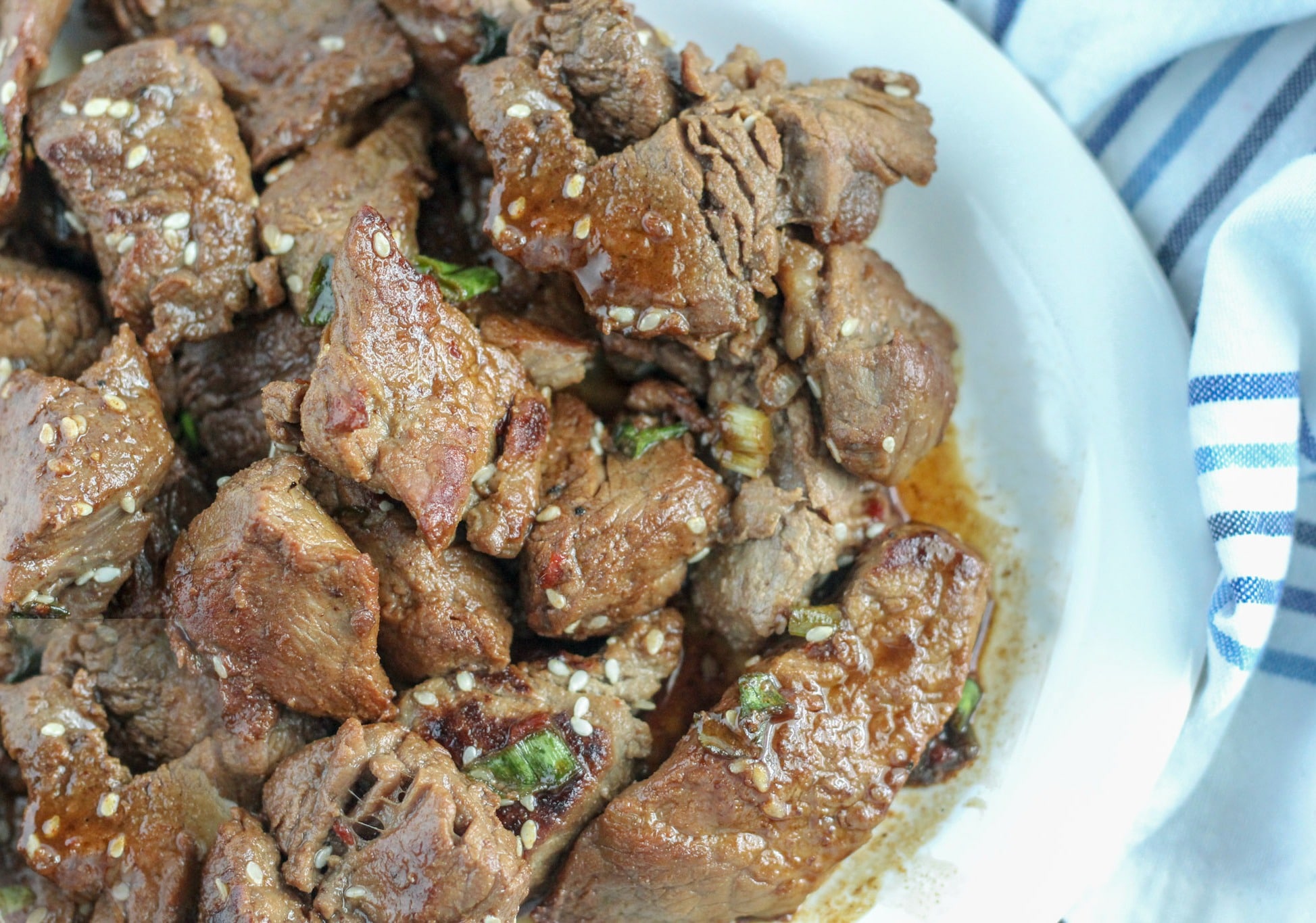 Spiced Korean BBQ Short Rib Stir Fry with Sesame Scallions