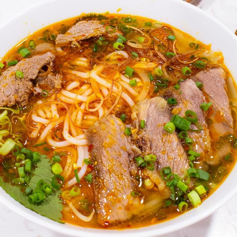 Spicy Huế-Style Beef Noodle Soup with Lemongrass