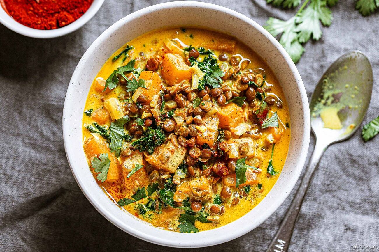 Simmered Pumpkin and Red Lentil Stew with Ethiopian Spices