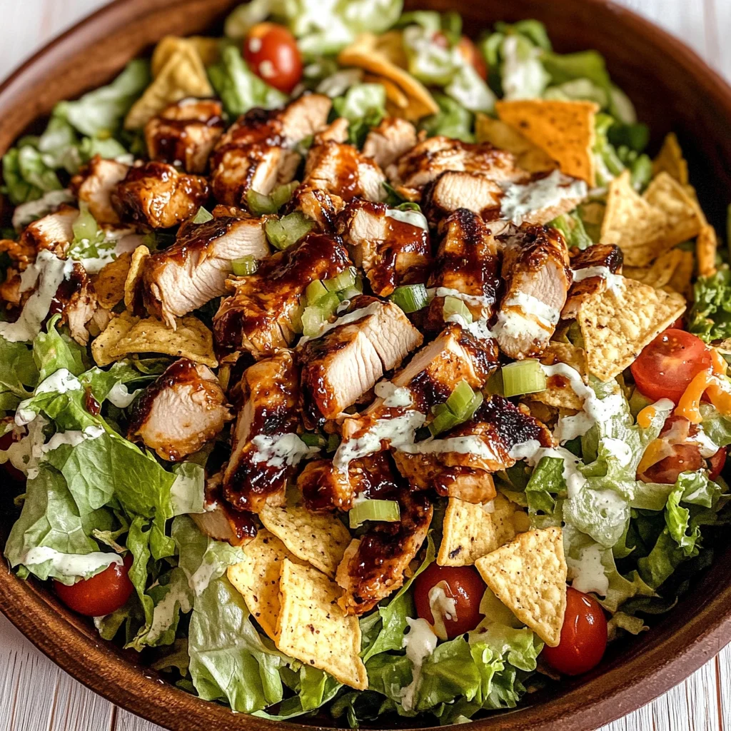 BBQ Chicken Chopped Salad with Ranch Dressing