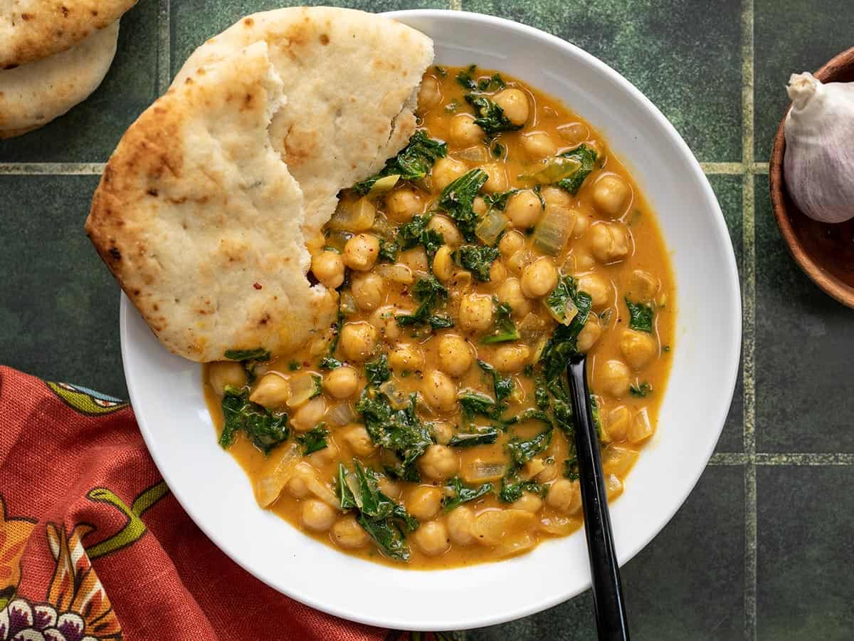 Spiced Amritsari Chickpea Curry with Crispy Papad