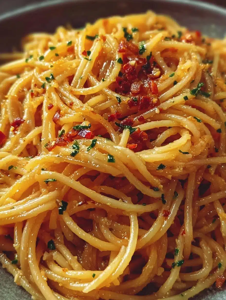 Cape Verdean Spaghetti with Garlic and Chilies