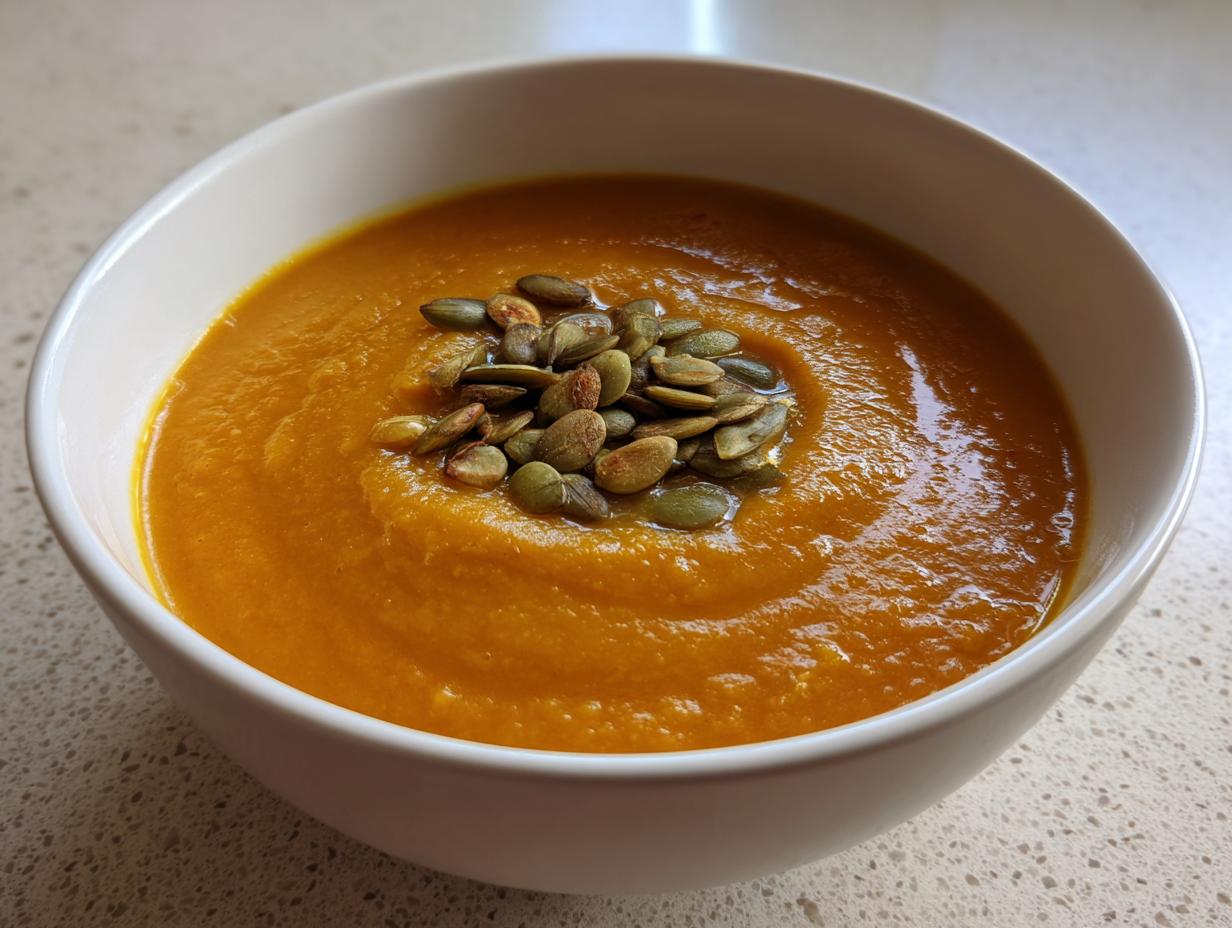 Spiced Pumpkin Soup with Toasted Pepitas