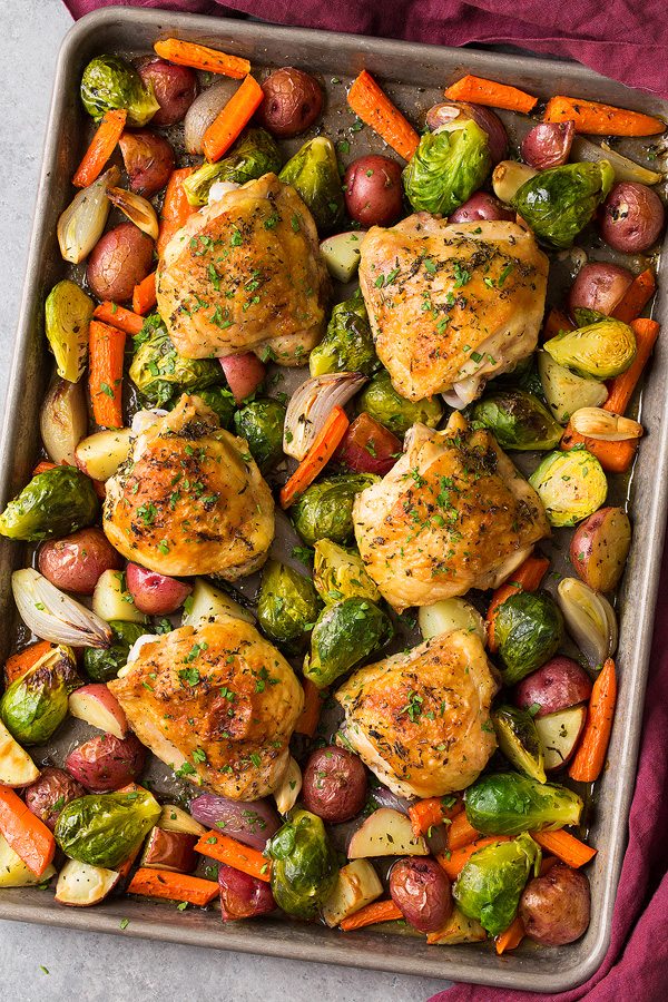 Pan-Seared Chicken with Apple Cider Reduction and Roasted Root Vegetables