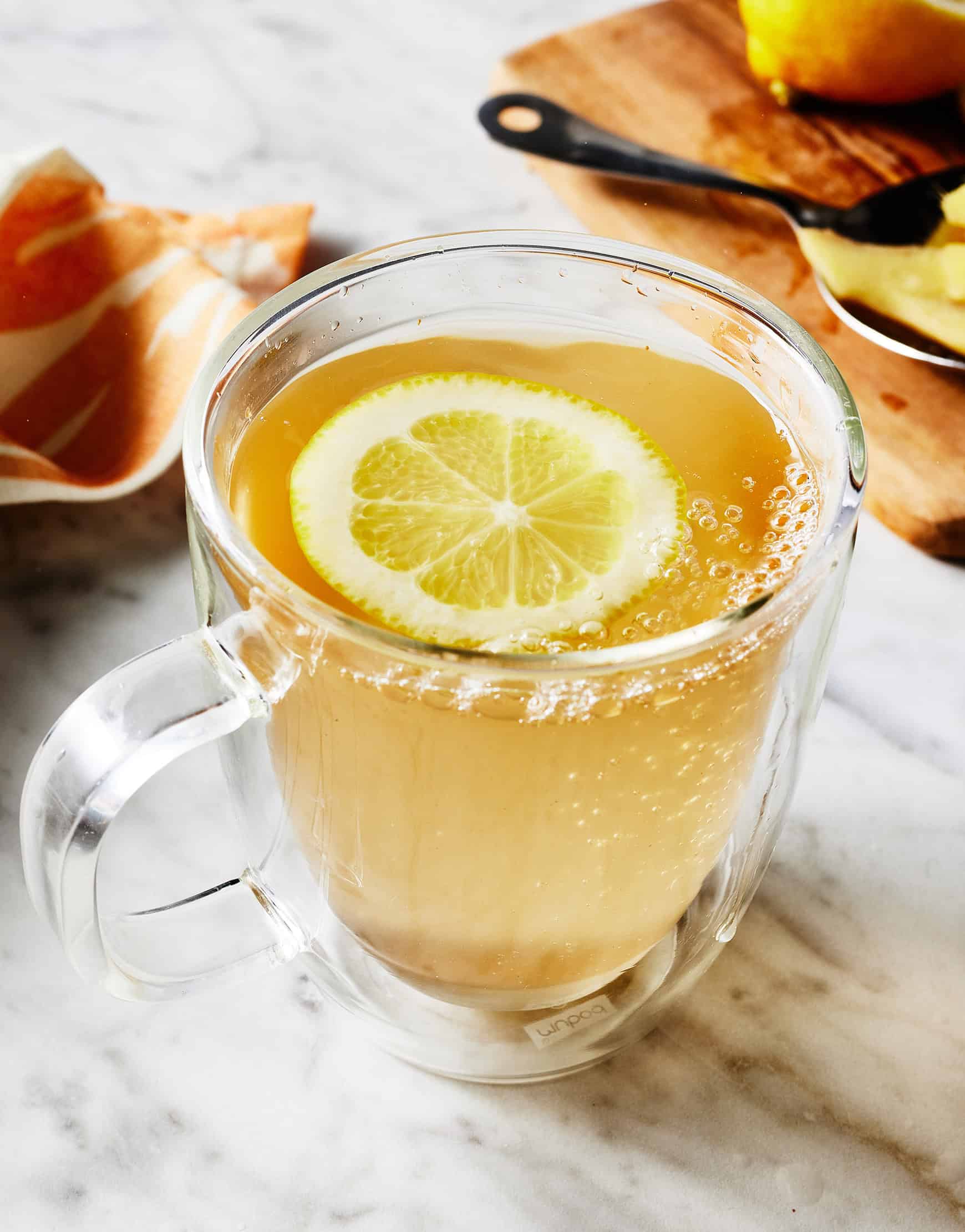 Chilled Ginger-Lime Iced Tea with Mint