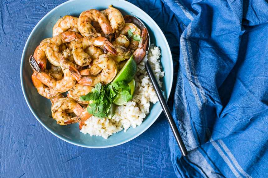 Caribbean-Spiced Shrimp with Pineapple and Black Bean Salad