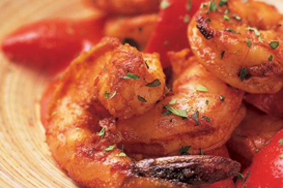 Sautéed Garlic Shrimp with Smoky Paprika and Roasted Red Peppers