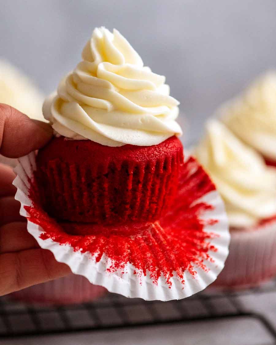 Star-Spangled Red Velvet Cupcakes with Cream Cheese Frosting