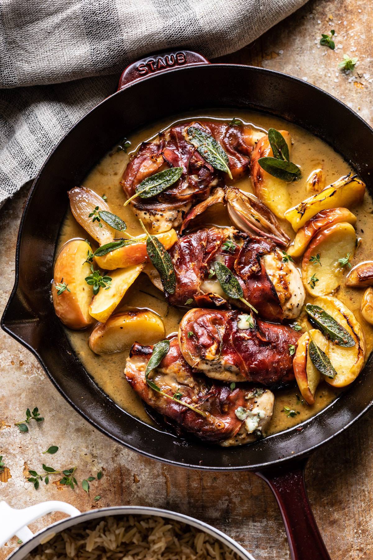 Pan-Seared Chicken with Ohio Apple and Sage Reduction