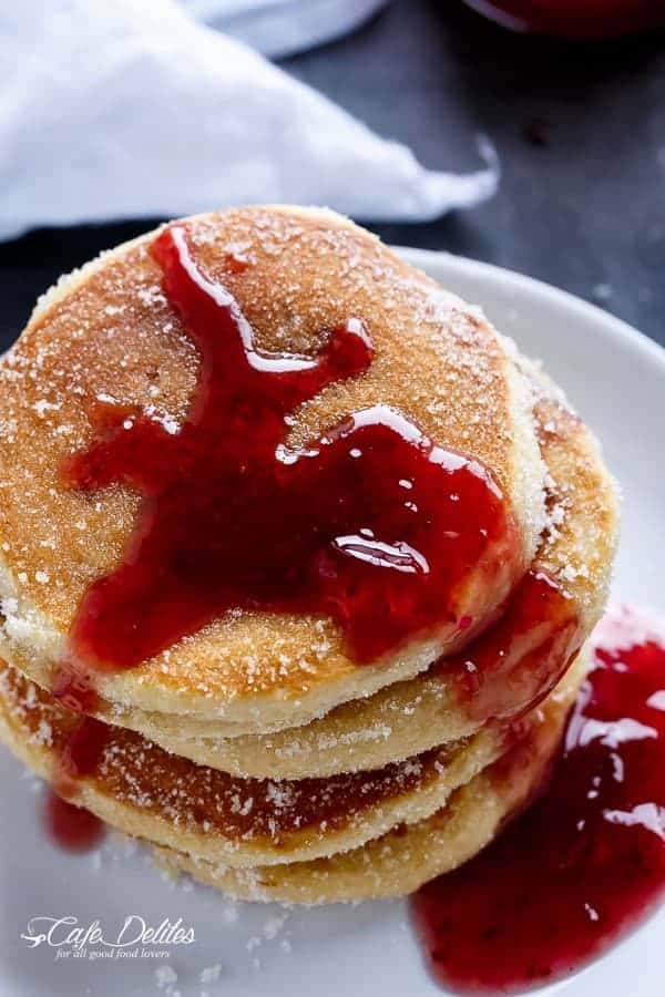 Cardamom and Cloudberry Jam Pancakes