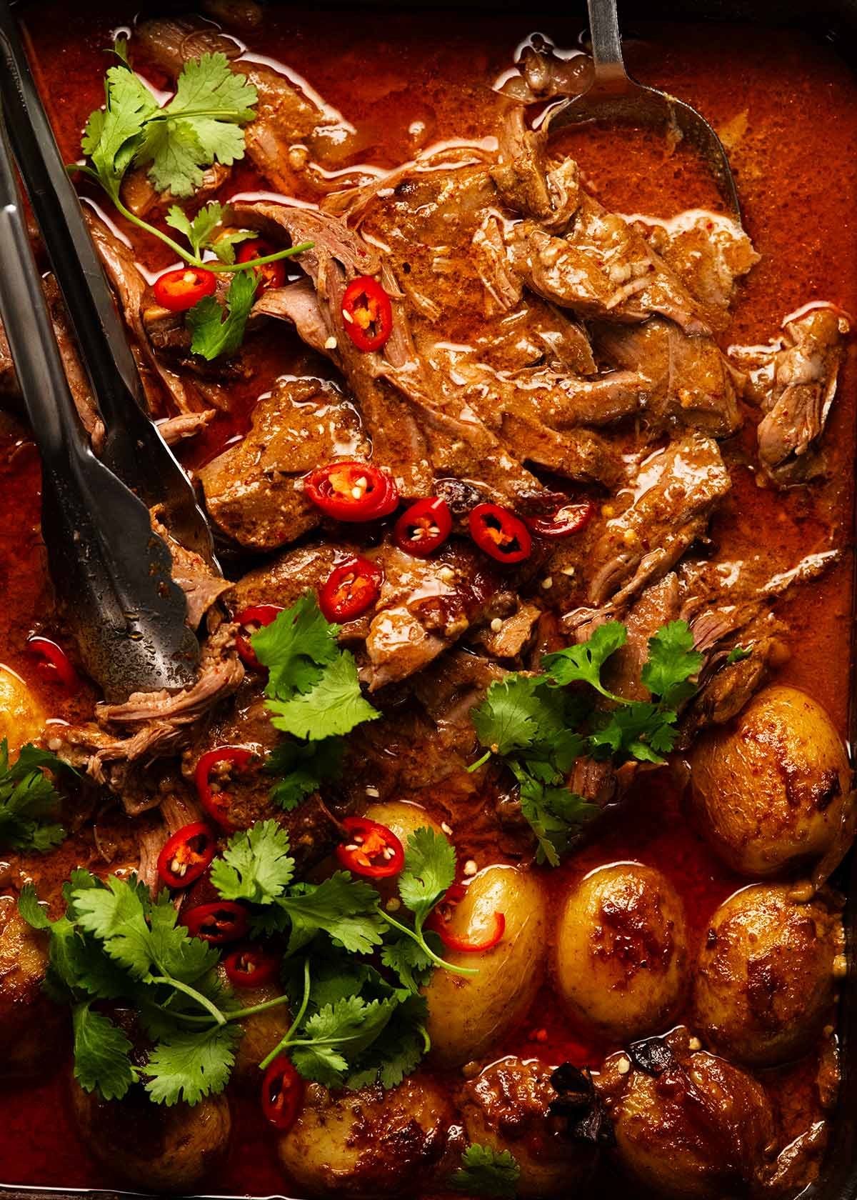 Slow Simmered Massaman Curry with Colorado Lamb and Lychee