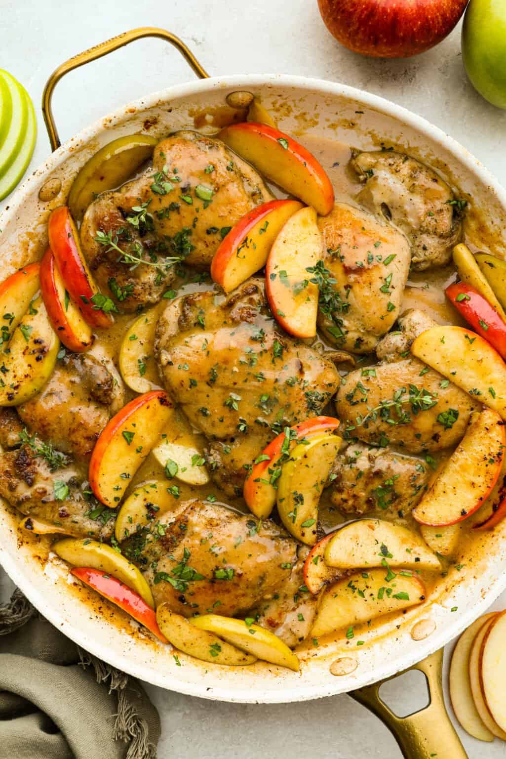 Sautéed Chicken with Ohio Maple and Roasted Apples