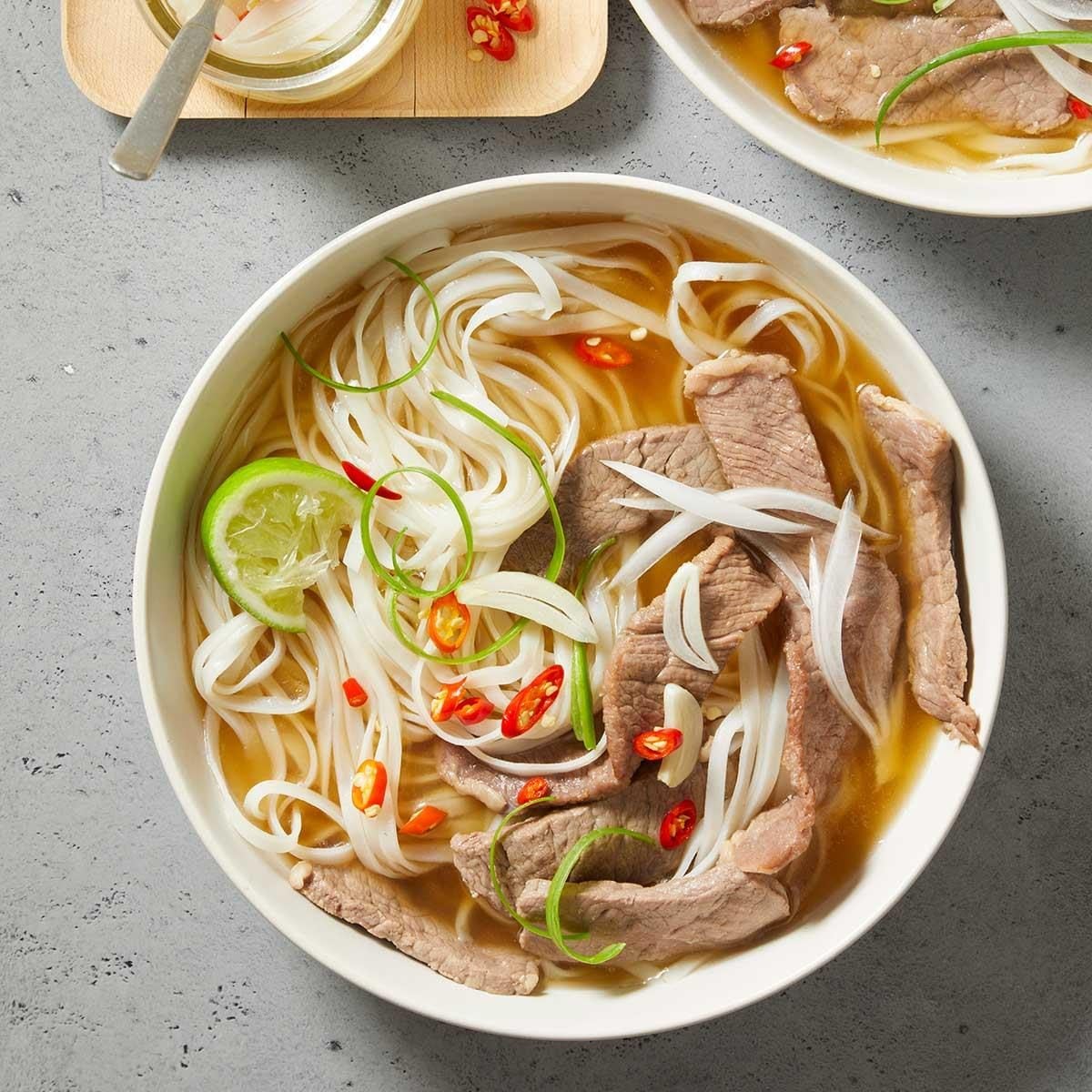 Pho Bo with Slow-Simmered Beef Broth and Rice Noodles