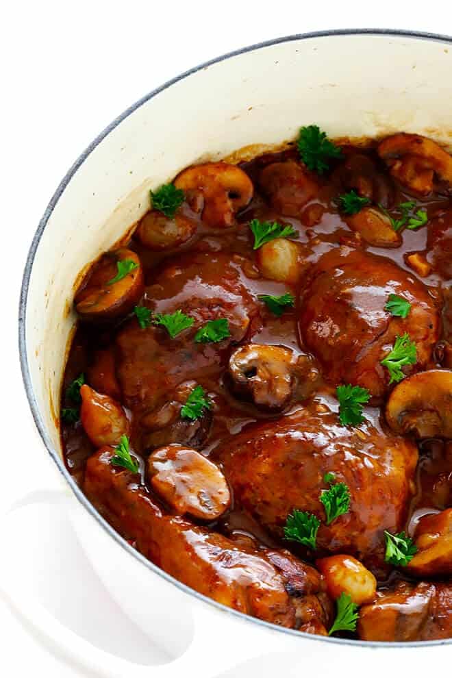 Coq au Vin: Traditional Burgundy Chicken in Red Wine