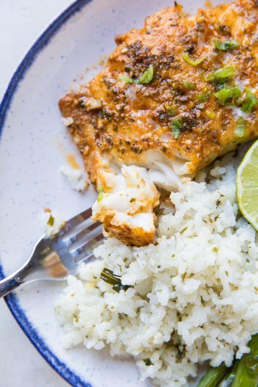 Baked Cod with Cilantro-Lime Avocado Salsa